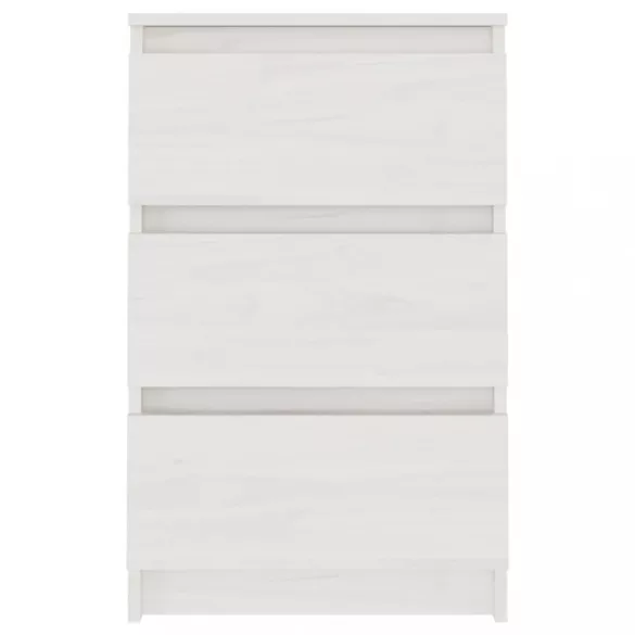 fehér tömör fenyőfa éjjeliszekrény 40 x 29,5 x 64 cm