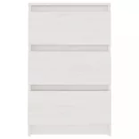 2 db fehér tömör fenyőfa éjjeliszekrény 40 x 29,5 x 64 cm