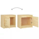 tömör fenyőfa éjjeliszekrény 40 x 30,5 x 40 cm