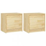 2 darab tömör fenyőfa éjjeliszekrény 40 x 30,5 x 40 cm