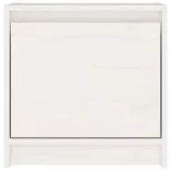 2 darab fehér tömör fenyőfa éjjeliszekrény 40 x 30,5 x 40 cm