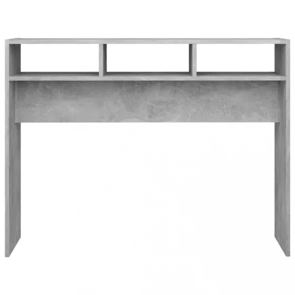 betonszürke szerelt fa tálalóasztal 105 x 30 x 80 cm
