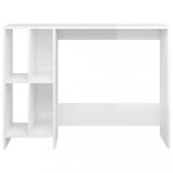 magasfényű fehér szerelt fa laptopasztal 102,5 x 35 x 75 cm