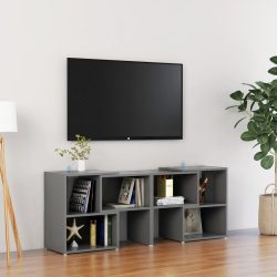 szürke szerelt fa TV-szekrény 104 x 30 x 52 cm