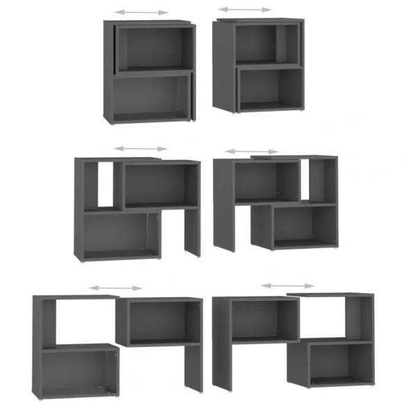 szürke szerelt fa TV-szekrény 104 x 30 x 52 cm