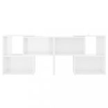 magasfényű fehér szerelt fa TV-szekrény 104 x 30 x 52 cm