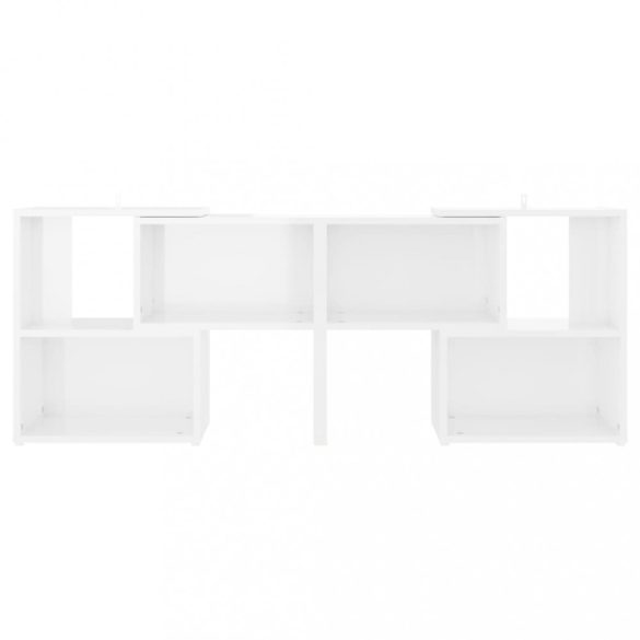 magasfényű fehér szerelt fa TV-szekrény 104 x 30 x 52 cm