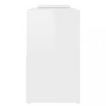 magasfényű fehér szerelt fa TV-szekrény 104 x 30 x 52 cm