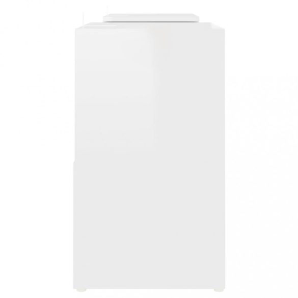 magasfényű fehér szerelt fa TV-szekrény 104 x 30 x 52 cm