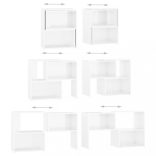 magasfényű fehér szerelt fa TV-szekrény 104 x 30 x 52 cm