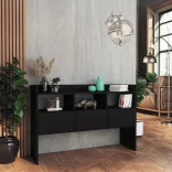 fekete szerelt fa tálalószekrény 105 x 30 x 70 cm