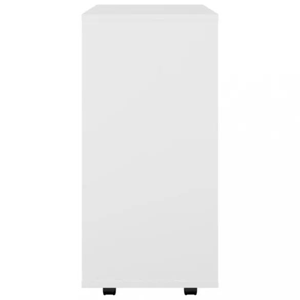 fehér szerelt fa kerekes szekrény 60 x 35 x 75 cm