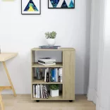 sonoma tölgy szerelt fa kerekes szekrény 60 x 35 x 75 cm