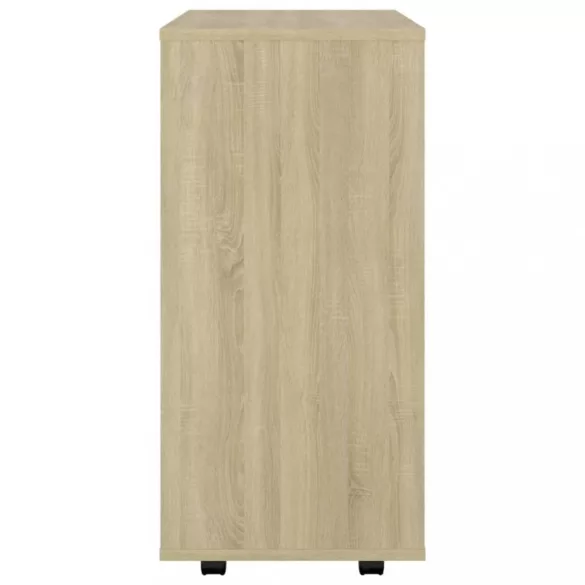 sonoma tölgy szerelt fa kerekes szekrény 60 x 35 x 75 cm