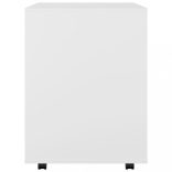 fehér szerelt fa kerekes szekrény 60 x 53 x 72 cm