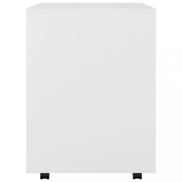 fehér szerelt fa kerekes szekrény 60 x 53 x 72 cm