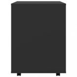 fekete szerelt fa kerekes szekrény 60 x 53 x 72 cm