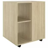 sonoma tölgy színű szerelt fa kerekes szekrény 60 x 53 x 72 cm