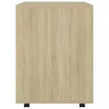 sonoma tölgy színű szerelt fa kerekes szekrény 60 x 53 x 72 cm