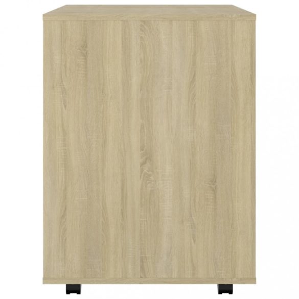 sonoma tölgy színű szerelt fa kerekes szekrény 60 x 53 x 72 cm