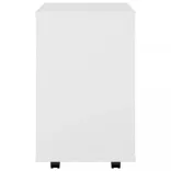 fehér szerelt fa kerekes szekrény 46 x 36 x 59 cm