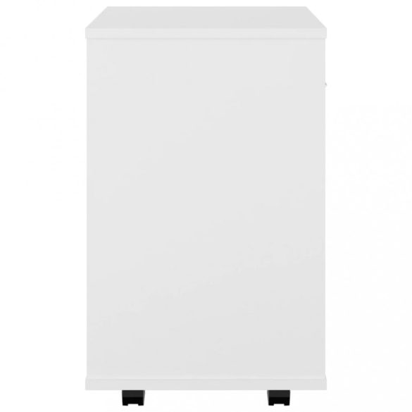 fehér szerelt fa kerekes szekrény 46 x 36 x 59 cm