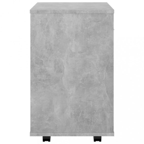 betonszürke szerelt fa kerekes szekrény 46x36x59 cm