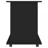 fekete szerelt fa kerekes szekrény 60 x 45 x 60 cm