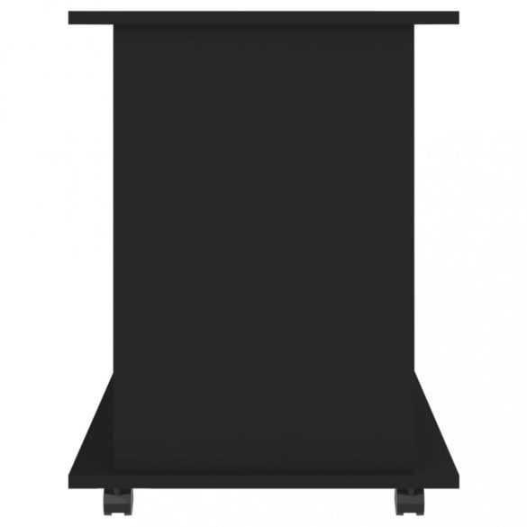 fekete szerelt fa kerekes szekrény 60 x 45 x 60 cm