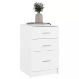 fehér szerelt fa éjjeliszekrény 40 x 40 x 63 cm