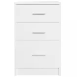 fehér szerelt fa éjjeliszekrény 40 x 40 x 63 cm