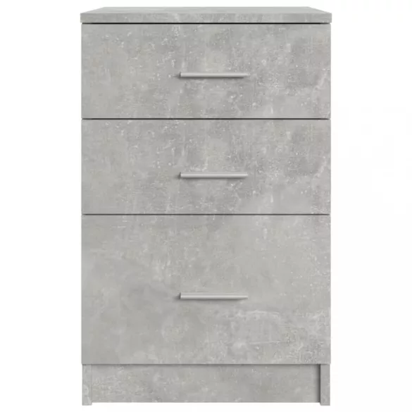 betonszürke szerelt fa éjjeliszekrény 40 x 40 x 63 cm