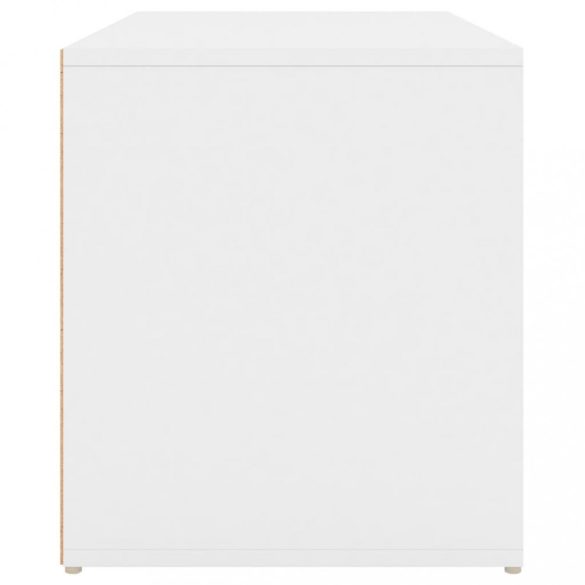 fehér szerelt fa előszoba pad 80 x 40 x 45 cm