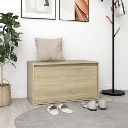   sonoma tölgy színű szerelt fa előszoba pad 80 x 40 x 45 cm