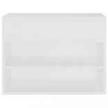 fehér szerelt fa cipőtároló pad 60 x 30 x 45 cm