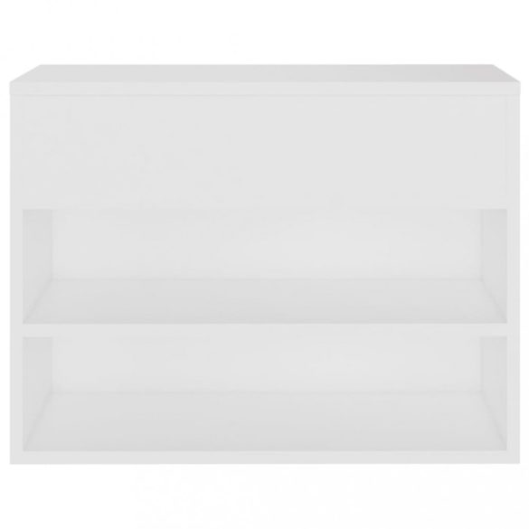 fehér szerelt fa cipőtároló pad 60 x 30 x 45 cm