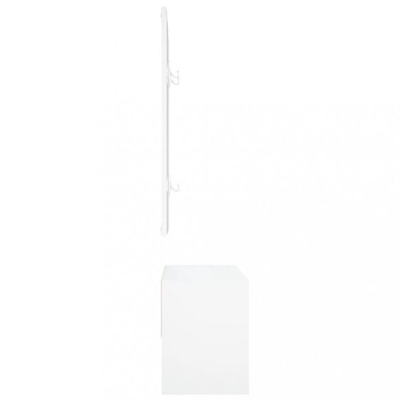 fehér szerelt fa előszobai bútorszett