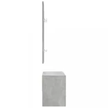 betonszürke szerelt fa előszobai bútorszett