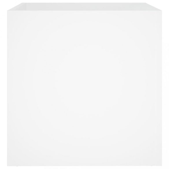 fehér szerelt fa virágtartó 40 x 40 x 40 cm