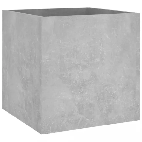 betonszürke szerelt fa virágtartó 40 x 40 x 40 cm