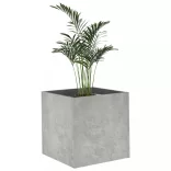 betonszürke szerelt fa virágtartó 40 x 40 x 40 cm