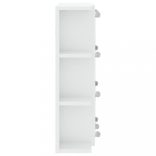 magasfényű fehér tükrös szekrény LED-ekkel 70 x 16,5 x 60 cm