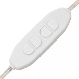 betonszürke tükrös szekrény LED-ekkel 60 x 31,5 x 62 cm