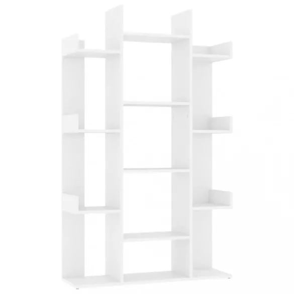 fehér szerelt fa könyvszekrény 86 x 25,5 x 140 cm