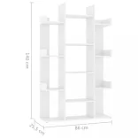 fehér szerelt fa könyvszekrény 86 x 25,5 x 140 cm