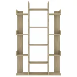 sonoma tölgy színű szerelt fa könyvszekrény 86 x 25,5 x 140 cm