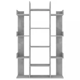 betonszürke szerelt fa könyvszekrény 86 x 25,5 x 140 cm