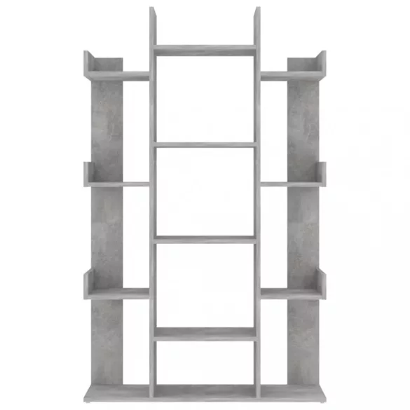 betonszürke szerelt fa könyvszekrény 86 x 25,5 x 140 cm