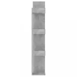 betonszürke szerelt fa könyvszekrény 86 x 25,5 x 140 cm