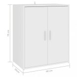 fehér szerelt fa cipősszekrény 60 x 35 x 70 cm